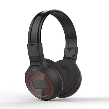 B570 Draadloze Koptelefoon met LED Display en FM Radio - Bluetooth 5.0 Wireless Headphones Stereo Studio Bruin