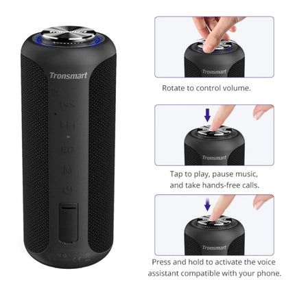 T6 Plus Bluetooth 5.0 Soundbox Draadloze Luidspreker Externe Wireless Speaker Zwart