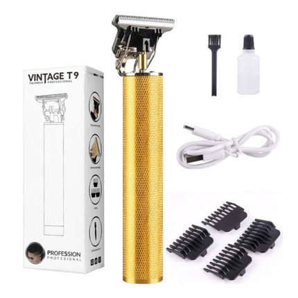 Retro T9 Tondeuse - Draadloze Trimmer Elektrisch Scheermachine - Goud