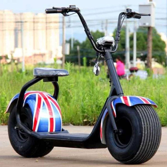 Citycoco Elektrische Smart E Scooter Pro Harley - 18" - 1000W - 12Ah - Geel