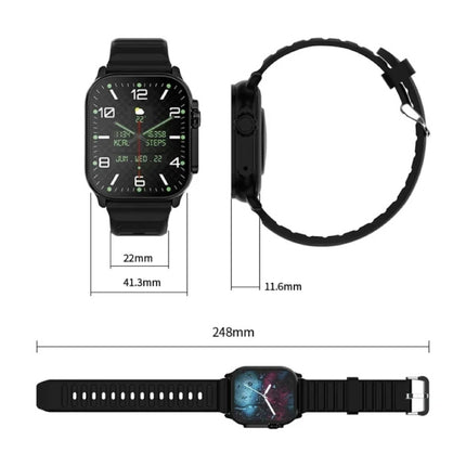 I33 Smartwatch Gezondheid Monitor - Sport Health Tracker Horloge - Silicoon Bandje - Zwart
