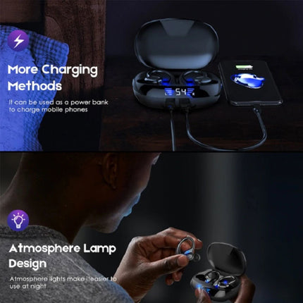 VV2 Draadloze Oortjes met Oorhaak Sport - Touch Control -  TWS Bluetooth 5.0 Wireless Buds Earphones Earbuds Oortelefoon Zwart