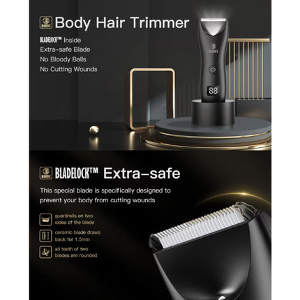 Elektrsiche Tondeuse - Scheerapparaat Schaamhaar Trimmer Draadloos Scheermachine voor Gevoelige Gebieden - Zwart