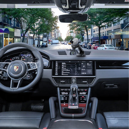 Qi Draadloze Autolader 15W - Quick Charge 3.0 - Dashboard Stand Oplader Universeel Wireless Car Charging Pad Zwart