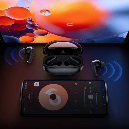 W1 Draadloze Oortjes - HiFi Oordopjes TWS Koptelefoon Bluetooth 5.3 IPX4  - Zwart