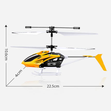 W25 Falcon Mini RC Drone Helikopter Speelgoed Gyro Lampjes Geel