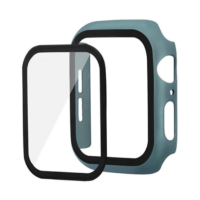 Full Cover voor iWatch Series 38mm - Hoesje en Screen Protector - Tempered Glass Hard Case TPU