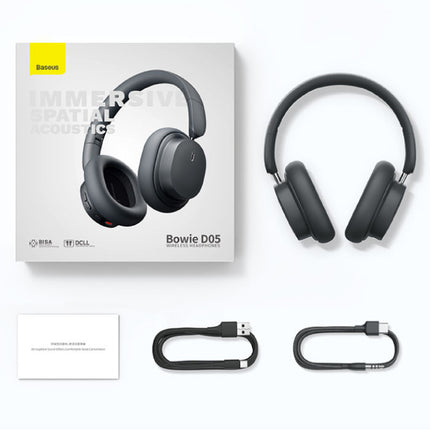 Bowie D05 Draadloze Koptelefoon - Over Ear HiFi Bluetooth 5.3 Headset Grijs