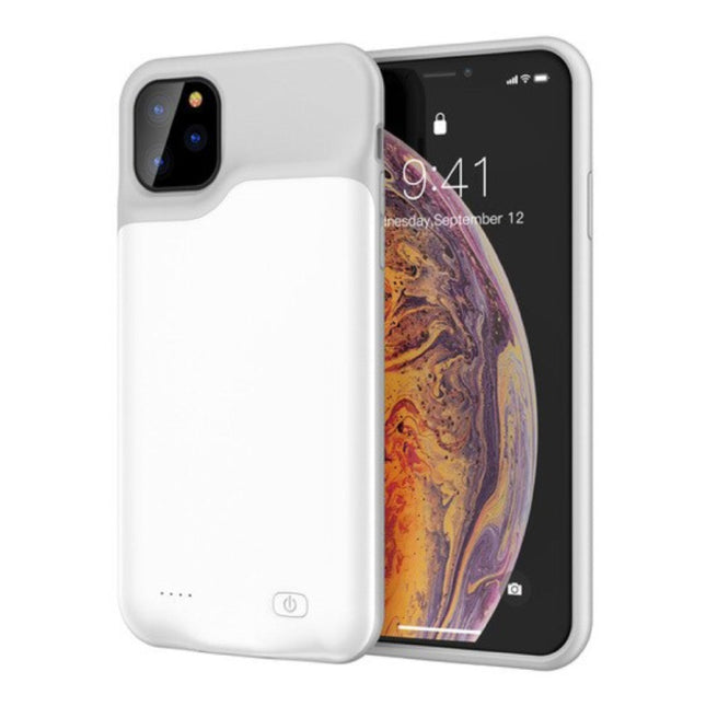 iPhone 11 Pro Max Slim Powercase 6000mAh Powerbank Hoesje Oplader Batterij Cover Case Wit