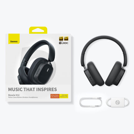 H1i Draadloze Koptelefoon - ANC Ruisonderdrukking - Bluetooth 5.3 Wireless Headset Zwart