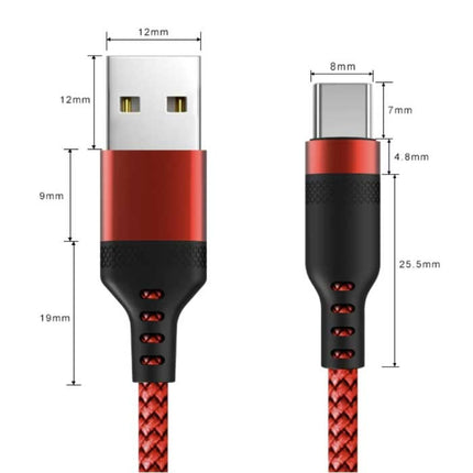 Extra Lange 5M Micro-USB Oplaadkabel Datakabel Gevlochten Nylon Oplader Rood