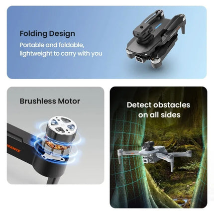 E88 Pro RC Drone met Camera - Quadcopter Obstakel Vermijden Speelgoed met Brushless Motor Grijs