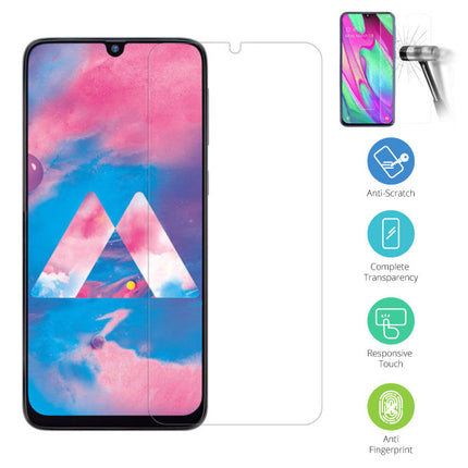 Samsung Galaxy A40 Transparant TPU Hoesje + Screen Protector Tempered Glass