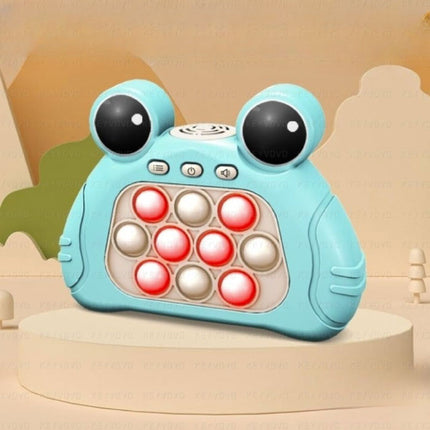 Pop It Spel - Fidget Toy Controller - Quick Push Anti Stress Motoriek Speelgoed Kikker Blauw