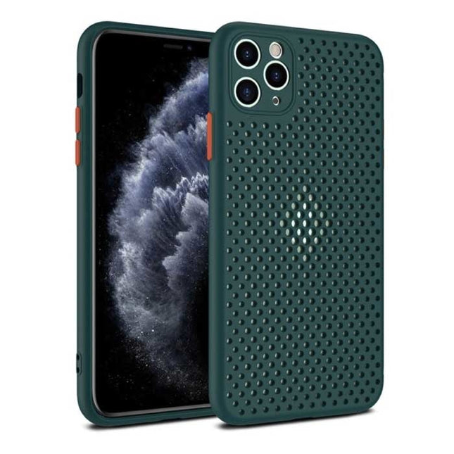 iPhone 11 Pro - Ultra Slank Hoesje Warmteafvoer Cover Case Donkergroen