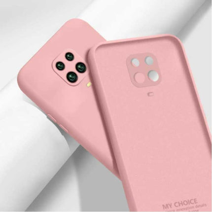 Xiaomi Poco F3 Square Silicone Hoesje - Zachte Matte Case Liquid Cover Roze