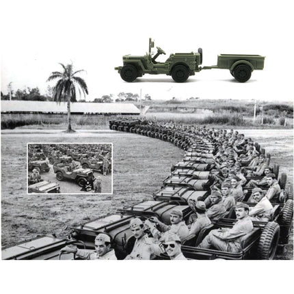 1:72 Willys MB Jeep Bouwkit - Amerikaanse Leger Wagen Plastic Hobby Doe-het-zelf Model Groen