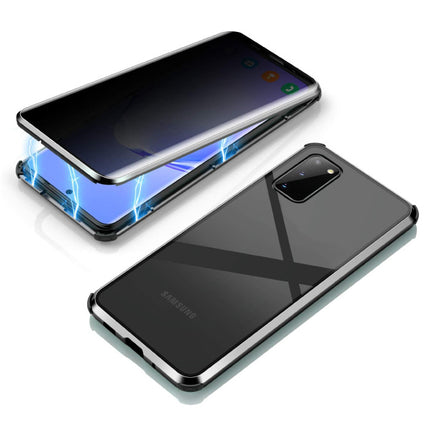 Samsung Galaxy S20 Ultra Magnetisch 360° Hoesje met Tempered Glass - Full Body Cover Hoesje + Screenprotector Zwart