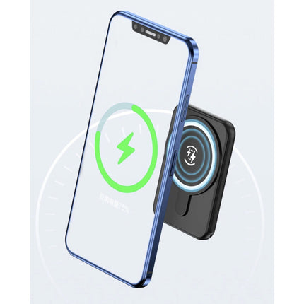 10.000mAh Mini Magnetische Qi Powerbank voor Mobiele Telefoons - PD Poort Draadloos Noodaccu Batterij Accu Wit