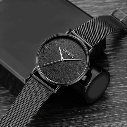 Luxe Dames Horloge - Anoloog Uurwerk Mesh Bandje voor Vrouwen
