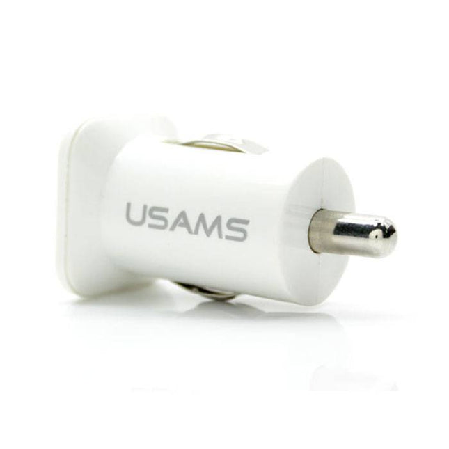 2-Pack USAMS Dual Autolader/Carcharger Zwart/Wit