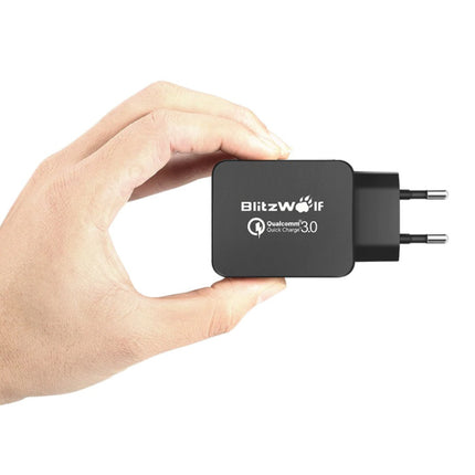 Fast Charge 18W USB Stekkerlader - Quick Charge 3.0 Muur Oplader Wallcharger AC Thuislader Adapter Zwart