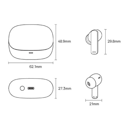 Bowie M2s Draadloze Oortjes - HiFi ANC/ENC Oordopjes TWS Bluetooth 5.3 Zwart
