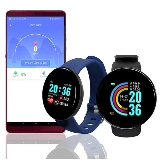 B41 Smartwatch Siliconen Bandje Health Monitor / Activity Tracker Horloge Android iOS Grijs