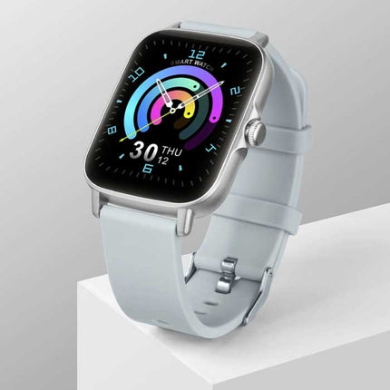 P28 Smartwatch Siliconen Bandje Fitness Sport Activity Tracker Horloge Android iOS Zilver