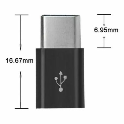 Micro-USB naar USB-C Adapter Converter - High Speed - Zwart