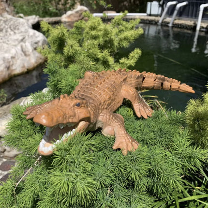 RC Krokodil met 2.4G Afstandsbediening - Waterdicht Speelgoed Alligator Bestuurbaar Robot Dier - Oranje