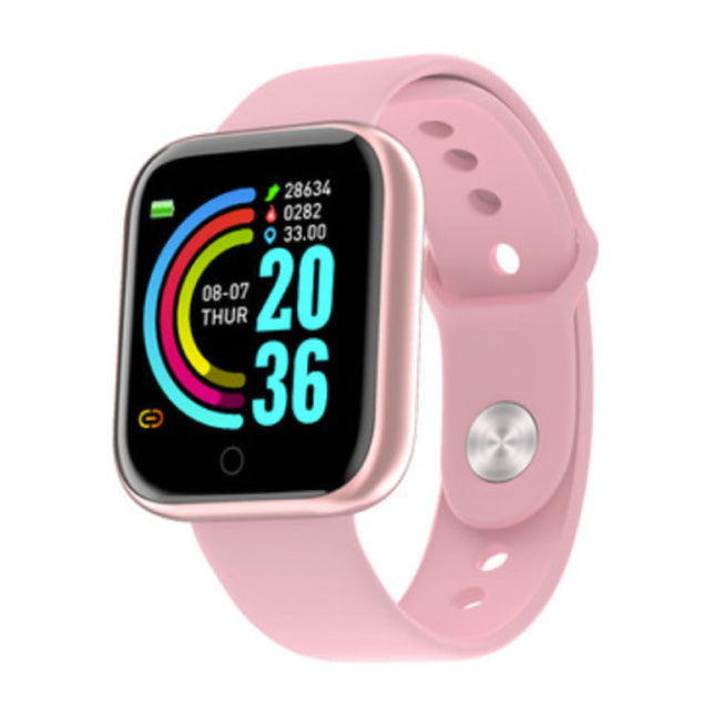 D20 Pro Smartwatch Siliconen Bandje Health Monitor / Activity Tracker Horloge Android iOS Roze