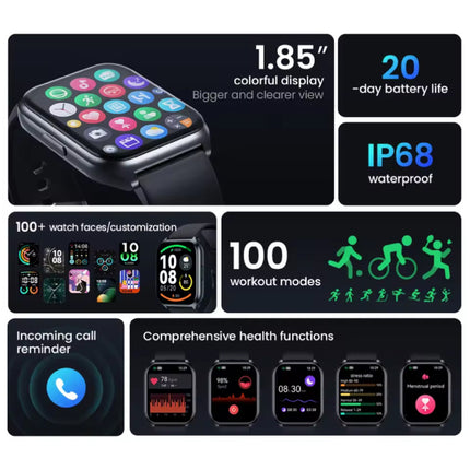 Watch 2 Pro Smartwatch (LS02 Pro) - Hart-en Zuurstof-monitor - Sport Activity Tracker Horloge - Silicoon Bandje - Wit