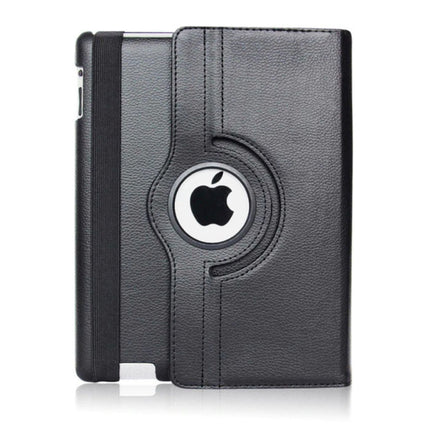 Leren Vouwbare Cover voor iPad 2020 (10.2") - Multifunctioneel Hoesje Case Zwart
