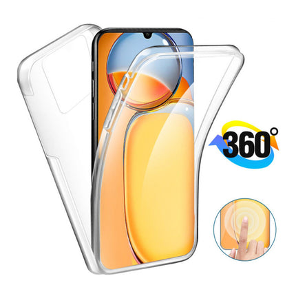 360° Hoesje voor Xiaomi Poco F7 Pro - Transparant TPU Full Body Silicone Case + PET Screenprotector