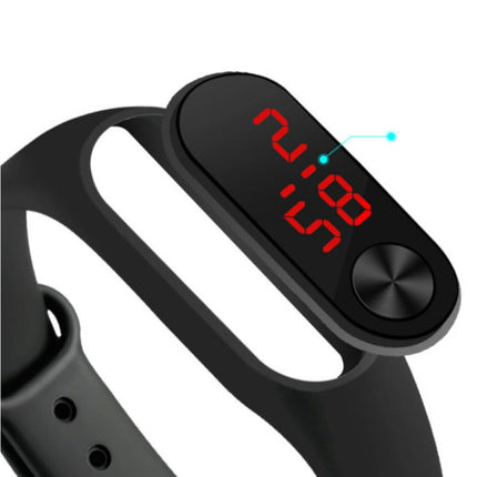 Digitaal Horloge Polsband - Silicoon Bandje LED Scherm Sport Fitness - Roze