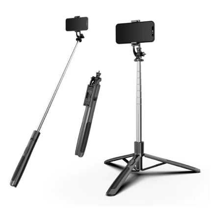 Q05 Selfie Stick Tripod - Intrekbare Vlog Statief Selfiestick - Zwart