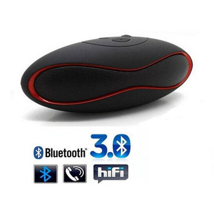 Mini X6 Rugby Wireless Draadloze Stereo Speaker Luidspreker Box Bluetooth 3.0 Zwart