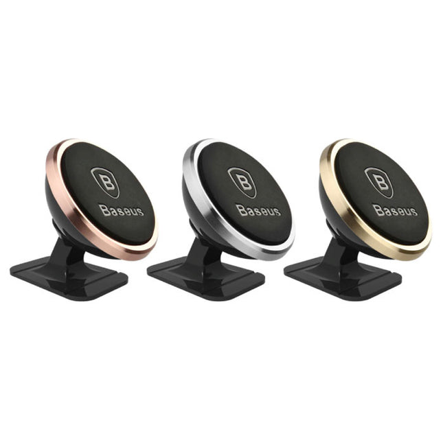 360° Magnetische Telefoonhouder Auto met Dashboard Standaard en Magnetische Sticker - Universele Smartphone Mount Holder Zilver