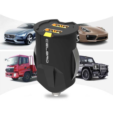 Mini Autolader met 2 Poorten  2A - Dual Port Carcharger - Zwart