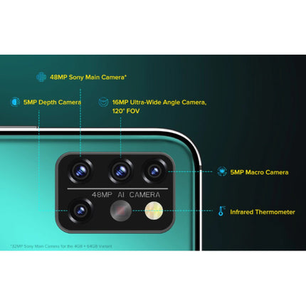 A9S Pro Smartphone Forest Green - Unlocked SIM Free - 8 GB RAM - 128 GB Opslag - 48MP Quad Camera - 4150mAh Batterij - Nieuwstaat - 3 Jaar Garantie