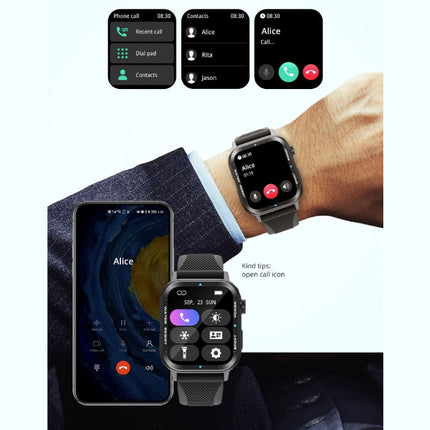 M41 Smartwatch Siliconen Bandje Fitness Sport Activity Tracker Horloge Android iOS Groen