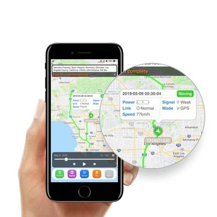 Magnetische GPS Tracker met Online Tracking - Auto Huisdier Kinderen Verloren Real Time Locator Zwart
