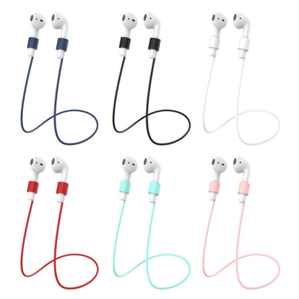 6 in 1 Kit voor AirPods 1 / 2 Wit - Hoesje / Anti-Lost Strap / Karabijnhaak / Opbergdoosje / Draagband / 2x Stofkap