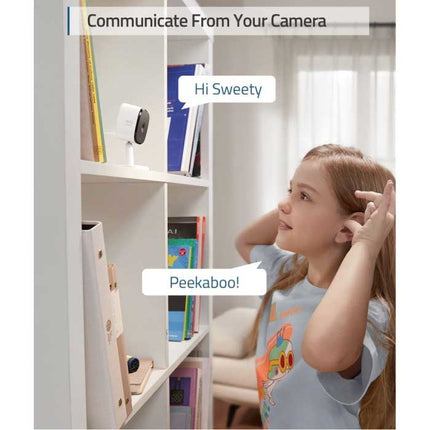 Eufy Indoor Beveiligings Camera met Microfoon - WiFi AI Smart Home Security met Voice Assistant Ondersteuning 