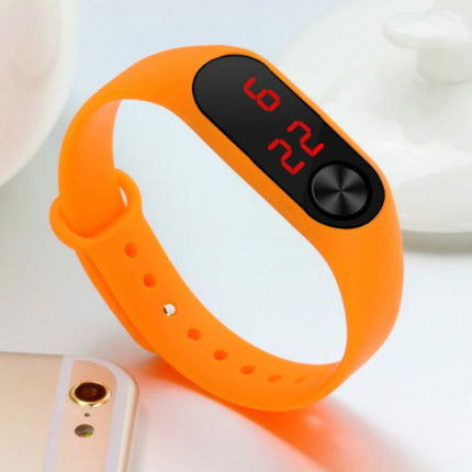Digitaal Horloge Polsband - Silicoon Bandje LED Scherm Sport Fitness - Donkerblauw