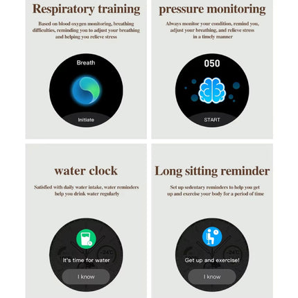 Diamant Smartwatch - Gezondheid Monitor Sport Tracker Horloge iOS Android - Mesh Bandje - Wit