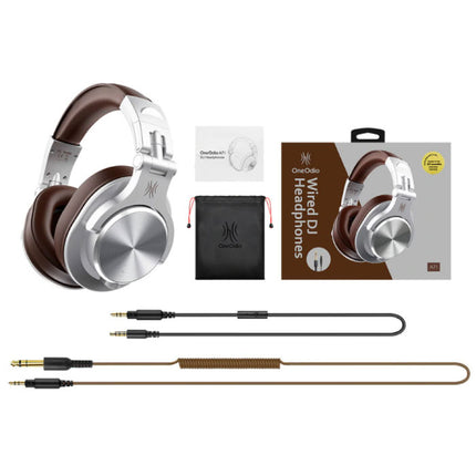 A71 Gaming Studio DJ Koptelefoon met 6.35mm en 3.5mm AUX Aansluiting - Zilver