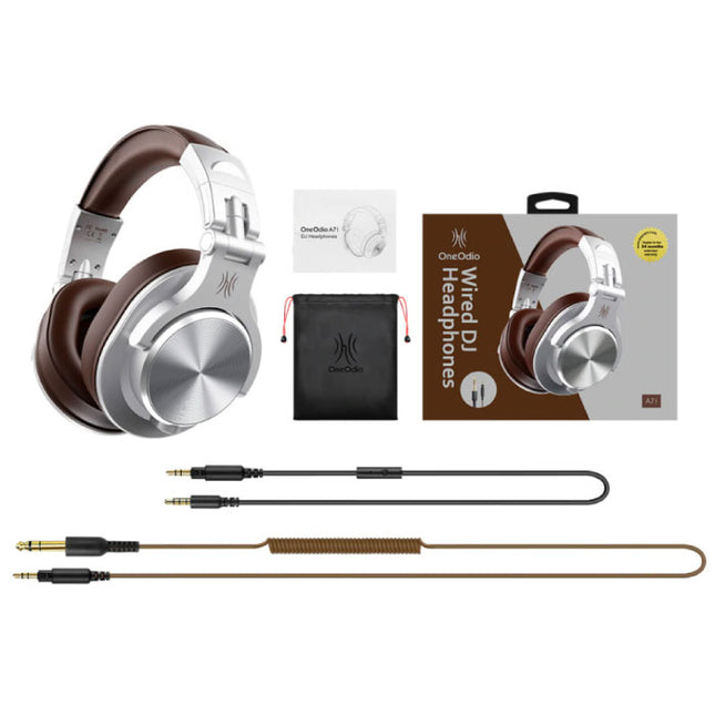 A71 Gaming Studio DJ Koptelefoon met 6.35mm en 3.5mm AUX Aansluiting - Zilver