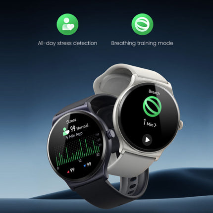 Solar Lite Smartwatch - Hartmonitor en Zuurstofmeter - Sport Activity Tracker Horloge - Silicoon Bandje Zilver